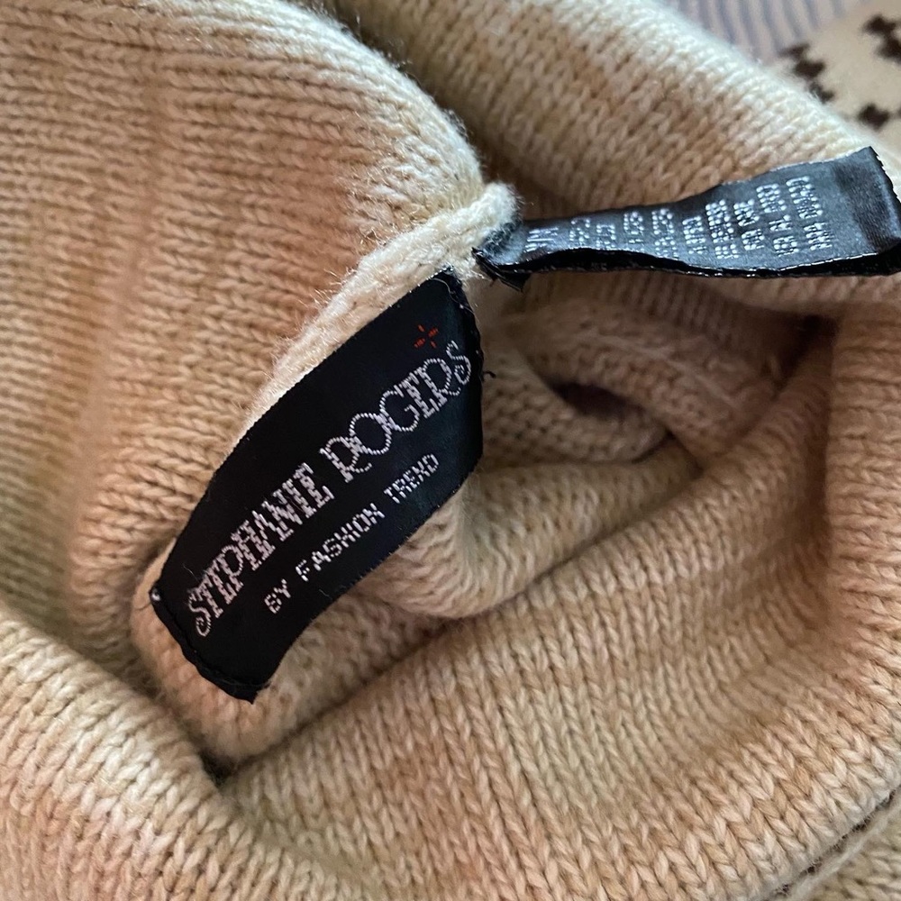Stephanie Rogers woman’s beige/brown turtleneck sweater M - Picture 4 of 6